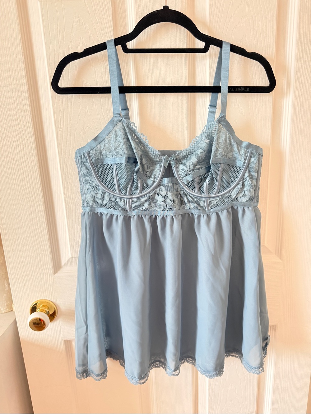 torrid Light Blue Lace Babydoll Chemise